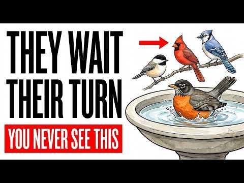 What Birds Actually Do at Your Birdbath When You’re Not Watching #Video