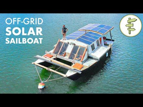 This Epic Solar Powered Sailboat is a Self-Sufficient Home on the Water #Video