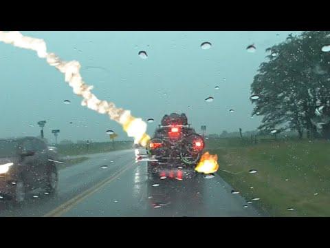 Lightning Strikes a Moving Car. Your Daily Dose Of Internet. #Video