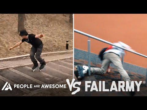 Epic Rollerblading Wins Vs. Fails & More! | People Are Awesome Vs. FailArmy #Video