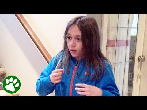 10-year-old can't believe her eyes when she sees what her parents brought home #Video