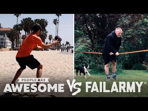 Slackline Skilled Or Pained? And More Wins Vs. Fails | PAA Vs. FailArmy #Video