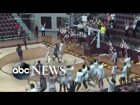 High school basketball manager gets his time on the court #Video