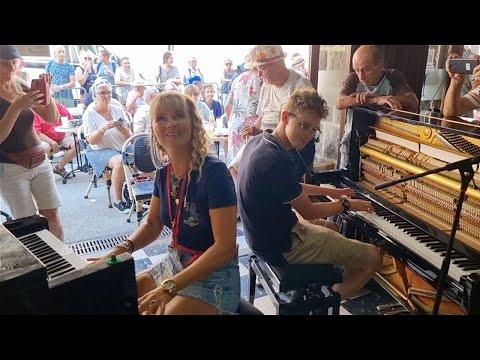 Insane Dual Piano Battle in a French Bar #Video