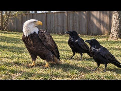 This Bald Eagle Wasn’t Ready for These Two Crows  #Video