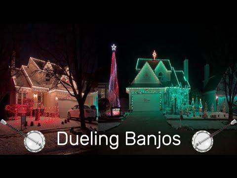 Christmas Light Show Dueling Jingle Bells! #Video