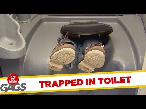 Man Swallowed Whole By Toilet Seat Prank