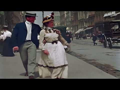 New York 1900s - Advanced Colorization (New Version 4K - 2026) with Sound Design #Video