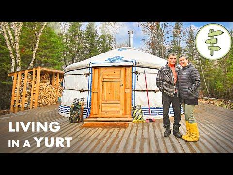 Couple Living in a Yurt as a Simple & Affordable Tiny House Alternative #Video