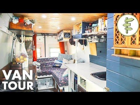 This Budget DIY Camper Van is Surprisingly Functional & Beautiful - Van Life Tour