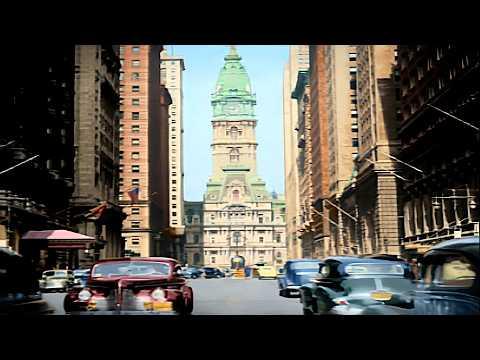 Philadelphia 1940s in color, Neighborhoods [60fps, Remastered] Sound Design #Video