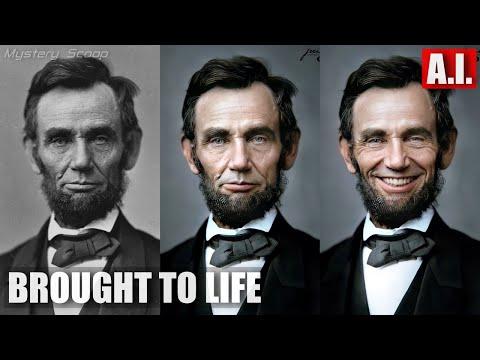 Abraham Lincoln, 1863, Brought To Life (AI) #shorts #Video