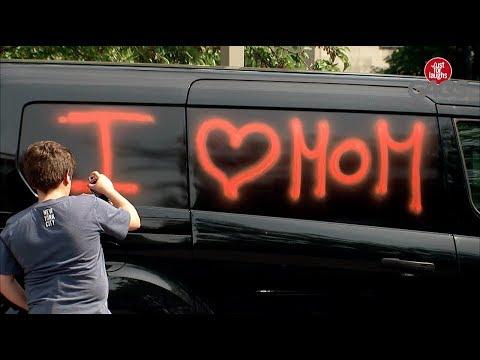 Kid Covers Car in Graffiti For His Mom - Just For Laughs Gags