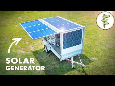 Innovative Solar Power Generator in a Portable Trailer – Clean & Quiet Energy #Video