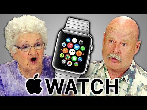 Senior Citizens Try Out The New Apple Watch