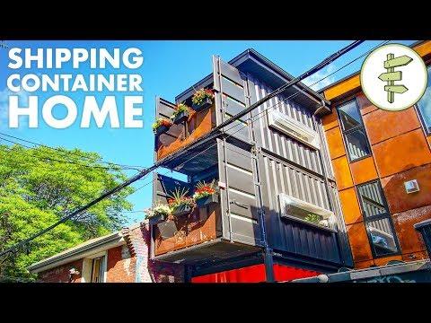 Living in a Beautiful Shipping Container Home in the City