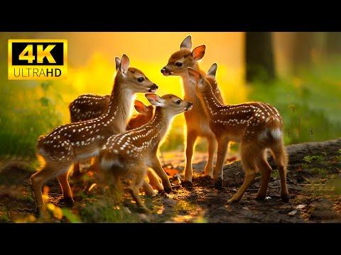 Baby Animals 4K - The World Of Cute Young Wild Animals With Relaxing Music (Colorfully Dynamic) #Vid