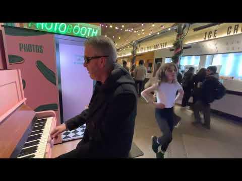Pink Piano Gets Pounced On - Girl Energetically Grooves #Video