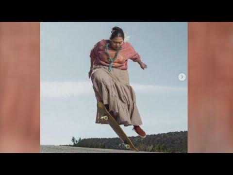 Navajo woman becomes viral sensation with skateboarding videos