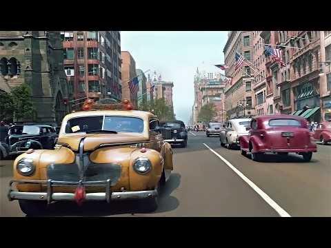 New York 1940s – Advanced Colorization (New Version 4K - 2026) with Sound Design #Video