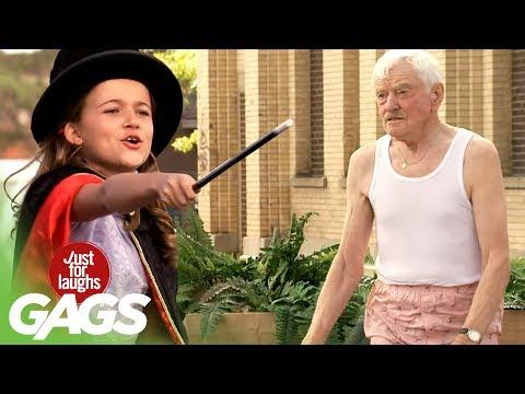 Kid Magician Casts A Spell On Old Man