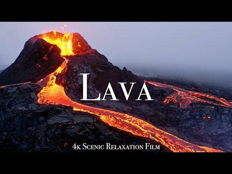 Volcano & Lava 4K - Scenic Relaxation Film With Calming Music #Video