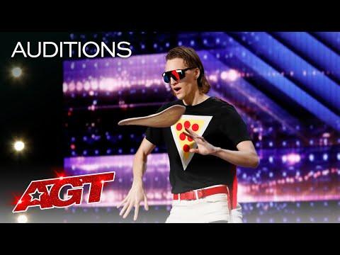 Pizza Man Nick Diesslin Delivers AMAZING Pizza Tricks - AGT #Video