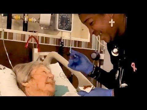 Heartwarming moment nurse sings beautifully while feeding her patient in Texas