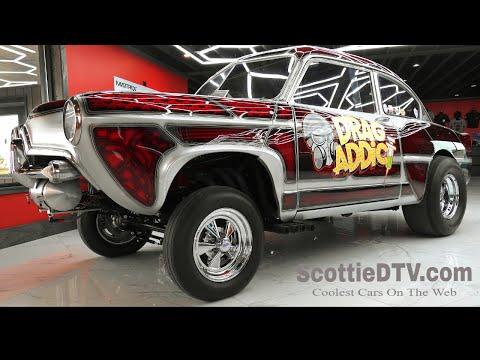 1951 Henry J 'Drag Addict' Gasser Race Car Drag Car Crazy Custom Paint Nichols Paint and Fab #Video