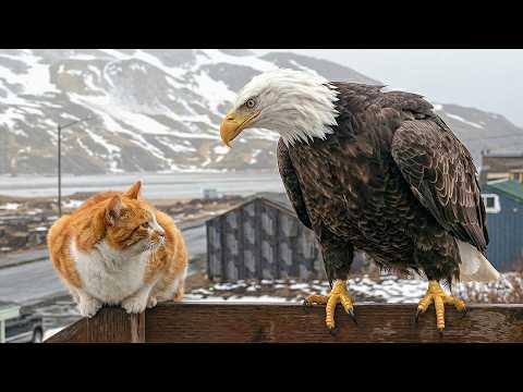 This Cat Was Not Afraid Of An Eagle #Video