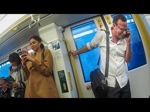 Spreading the joy of laughter on a train #Video