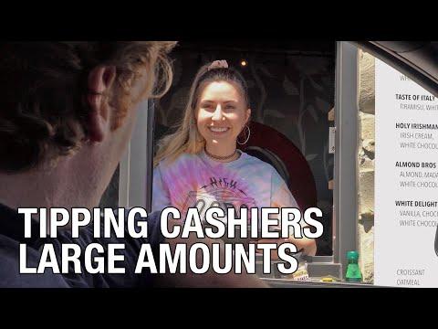 Tipping Cashiers Large Amounts Video