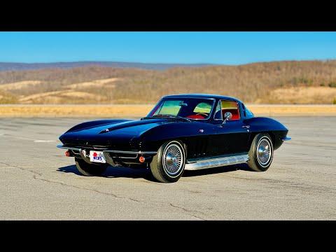 1965 Corvette Coupe RARE *Black/Red*327/365hp w/ Factory A/C #Video