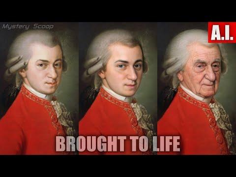 Mozart, 1819 Portrait, Brought To Life (AI) #shortsfeed #Video